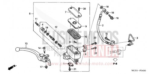 MAITRE-CYLINDRE FREIN AV. (ST1300) ST13002 de 2002